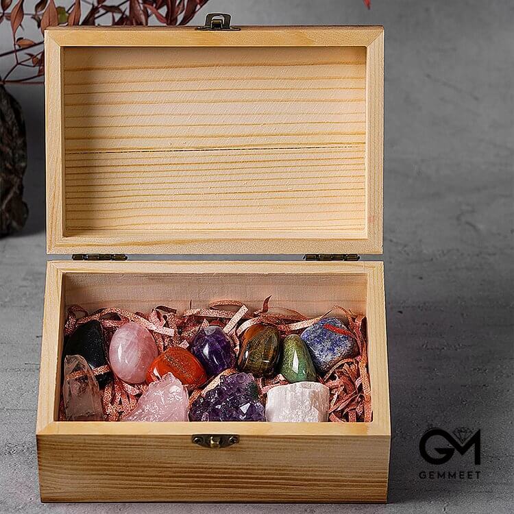 11 Types Of Stone Wooden Boxes Crystal Set