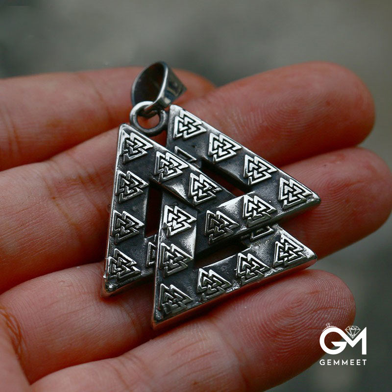 Stack Triangle Stainless Steel Pendant for Men