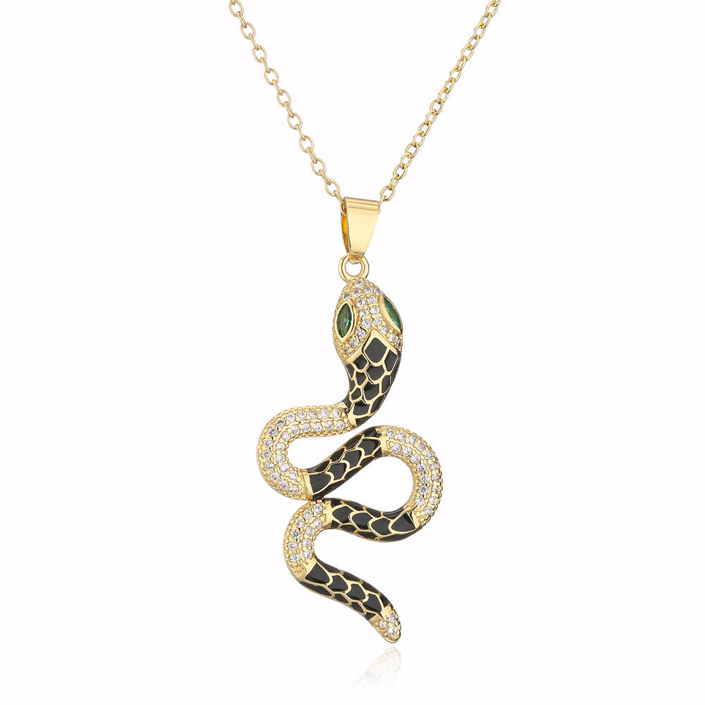 Colorful Snake Shape Chain Necklace