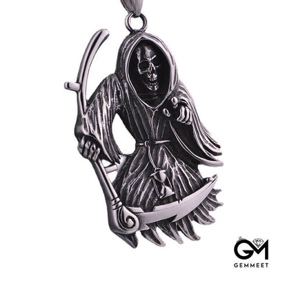 Stainless Steel Wizard Pendant Necklace