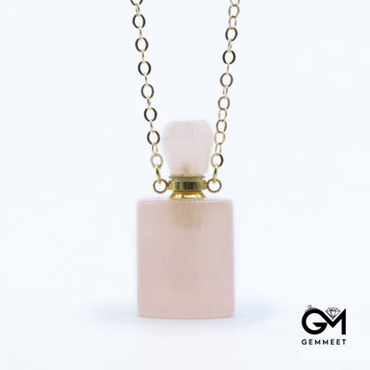 Crystal Perfume Bottle Pendant Necklace