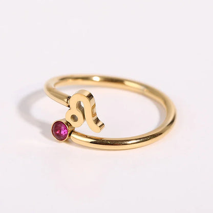 Zodiac Birthstone Ring