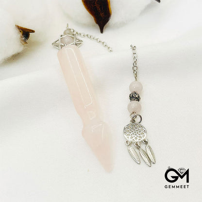 Pink Crystal Spirit Pendant Cone