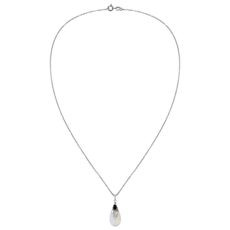 Moonstone Teardrop Water Drop Pear Shaped Necklace