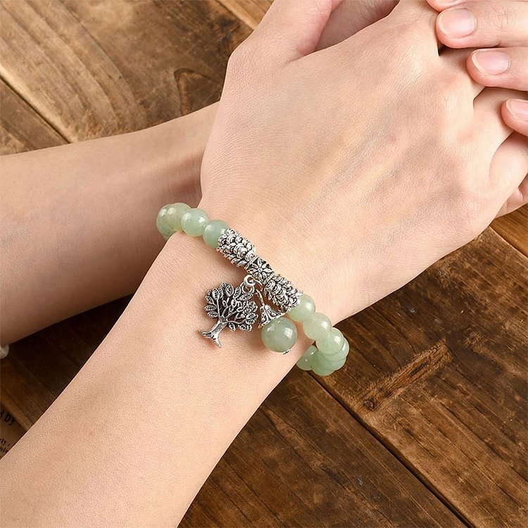 Natural Crystal Tree Of Life Bracelet