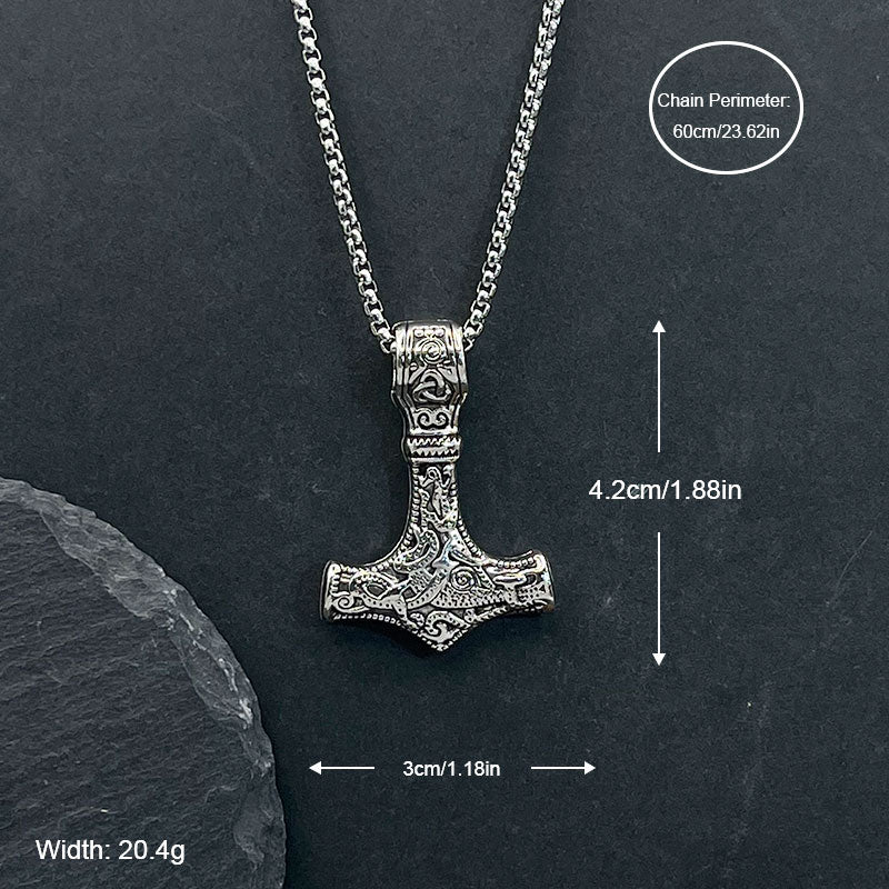 Norse Viking Vintage Odin Quake Pendant Necklace