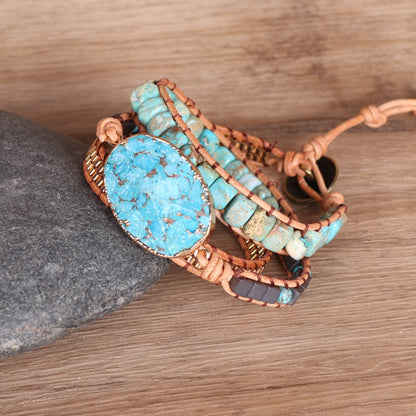 Turquoise Woven Five-layer Bracelet