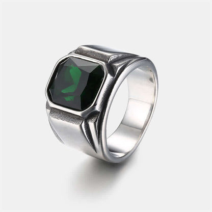 Men's Octagonal Gemstone Signet Ring