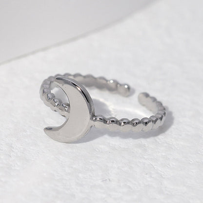 Cute Moon Shape Adjustable Ring