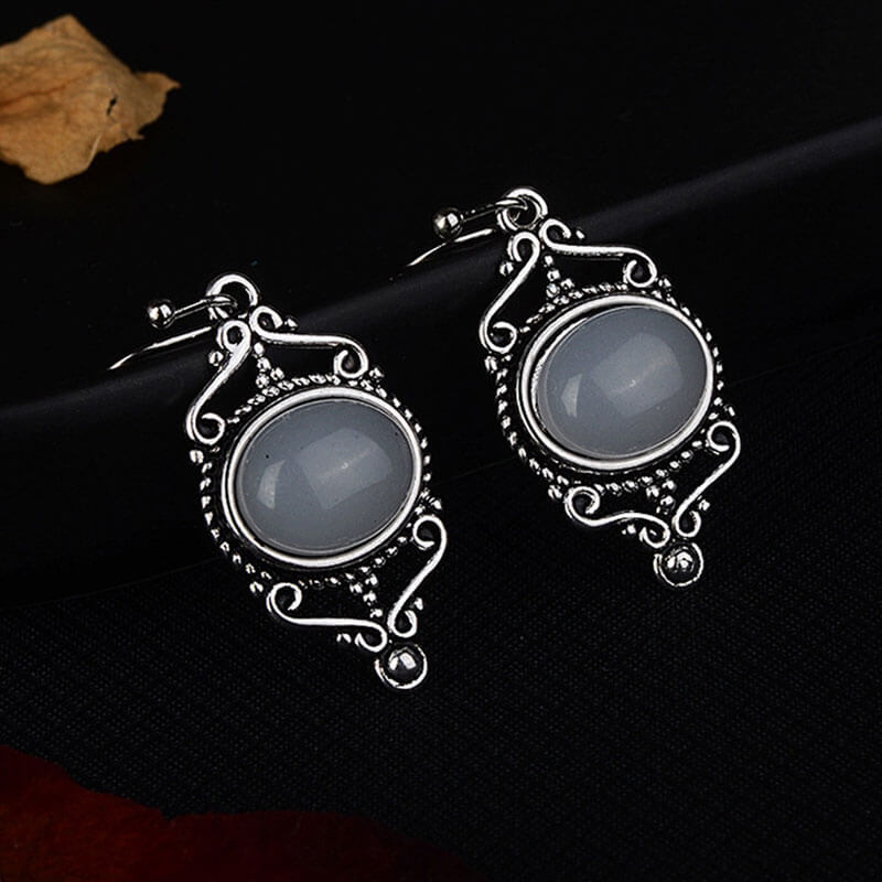 Moonstone Vintage Drangle Earrings