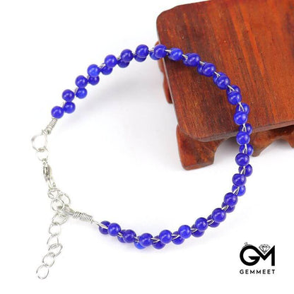 Simple Woven Crystal Bead Bracelet