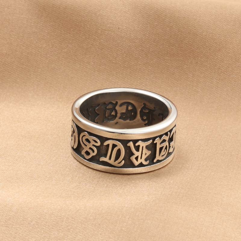 Alphabet Retro Trendy Men's Ring