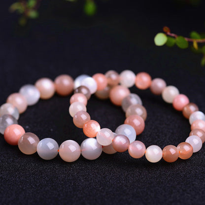 Strawberry Moonstone Wealth Positive Bracelet