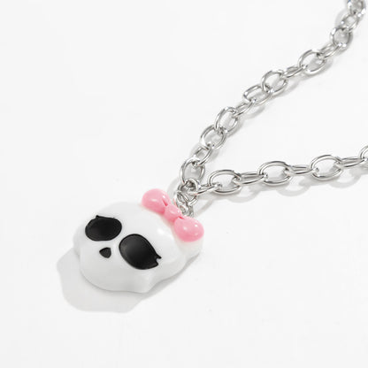 Halloween Cute Skull Pendant Necklace