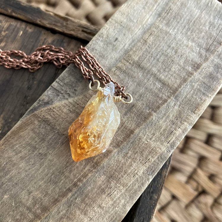 Brazilian Citrine Pendant Necklace