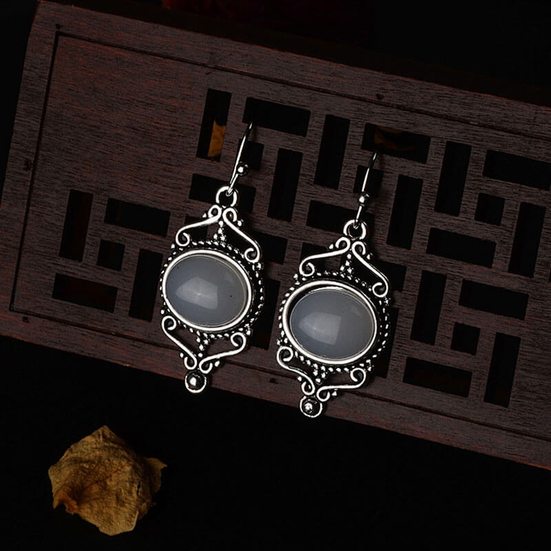 Moonstone Vintage Drangle Earrings