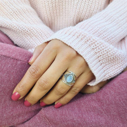 Bohemia Oval Cut Moonstone Ring