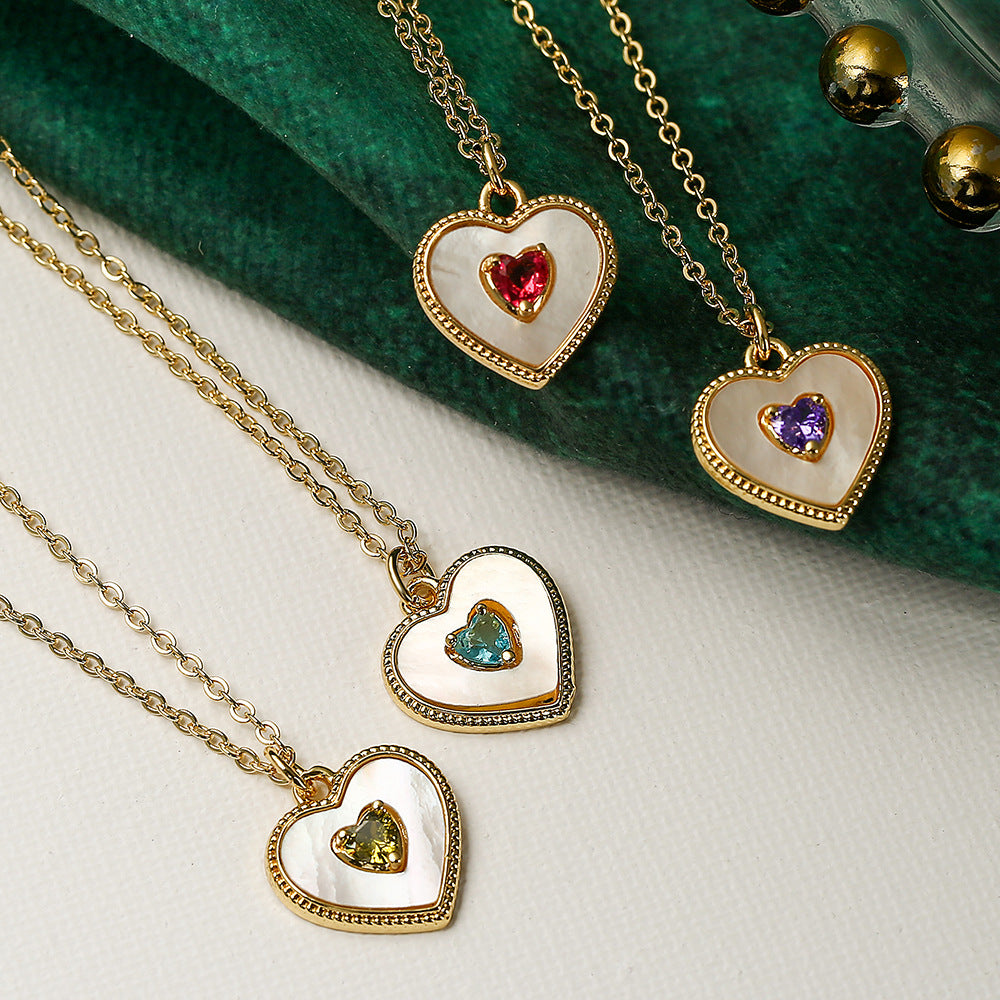 Heart IN Heart Halo Pendant Necklace