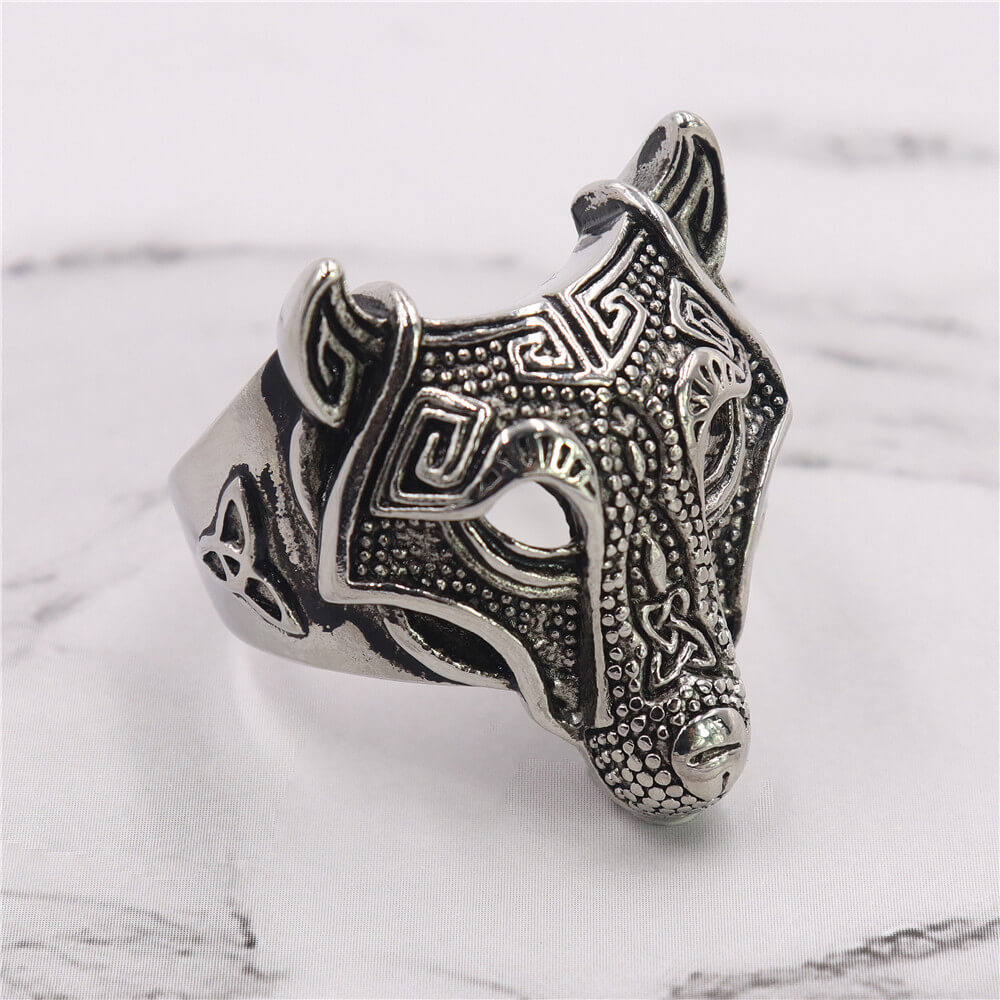 Ancient Greek Mythological Wolf Warrior Ring