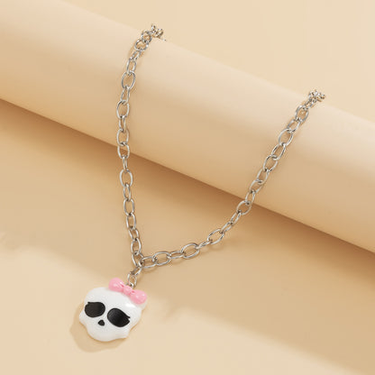 Halloween Cute Skull Pendant Necklace