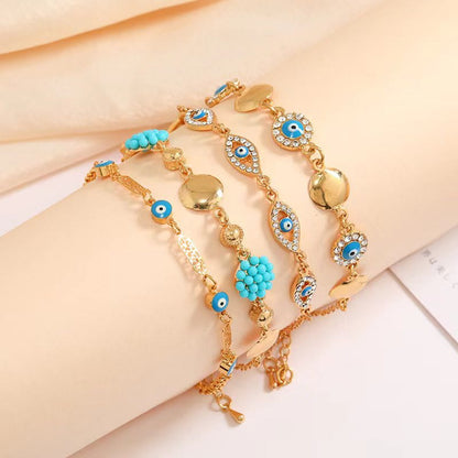 Blue Turquoise Evil Eye Bracelet