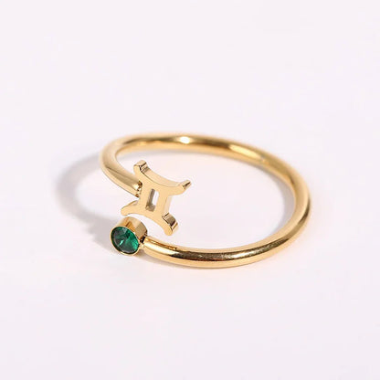 Zodiac Birthstone Ring