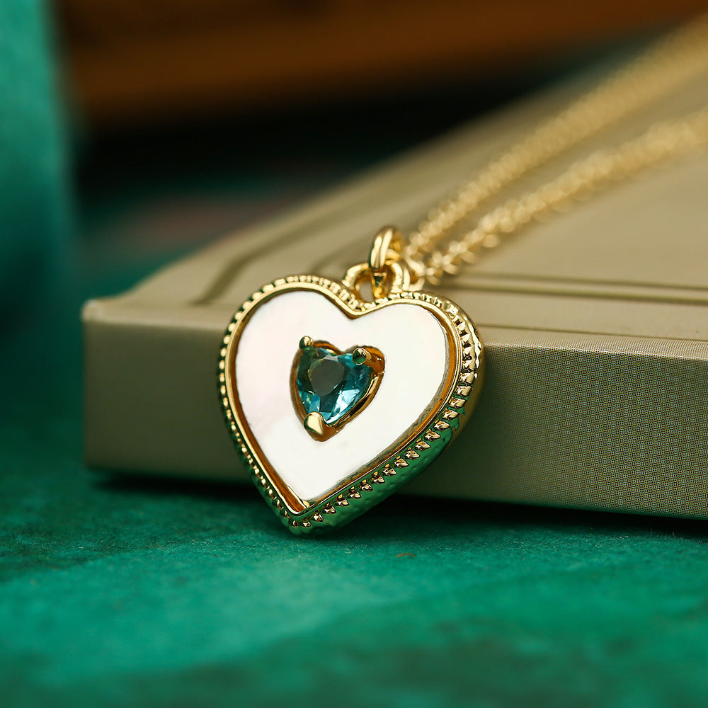 Heart IN Heart Halo Pendant Necklace