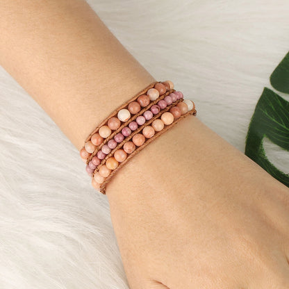 Bead Three Layer Redstone Bracelet