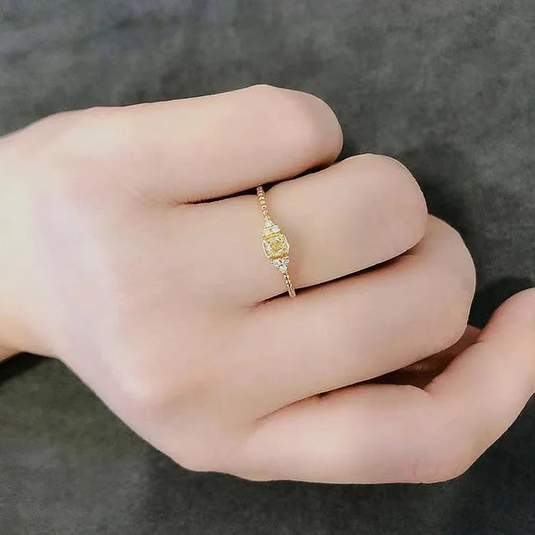 Delicate Natural Citrine Ring