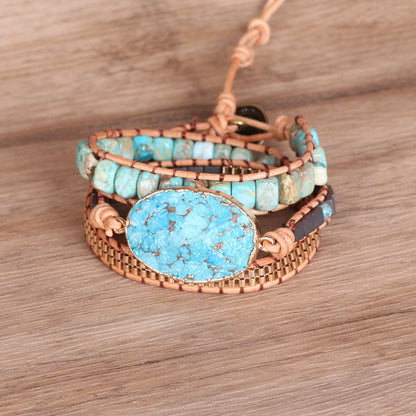 Turquoise Woven Five-layer Bracelet