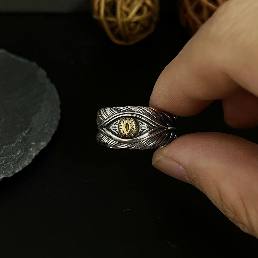 Vintage Eye Of God High Street Feather Rings