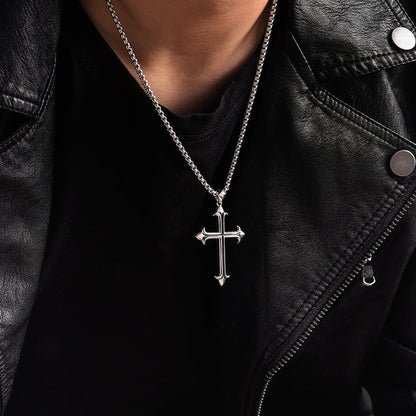 Sterling Silver Arrow Cross Pendants Necklace