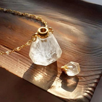 Crystal Perfume Bottle Necklace