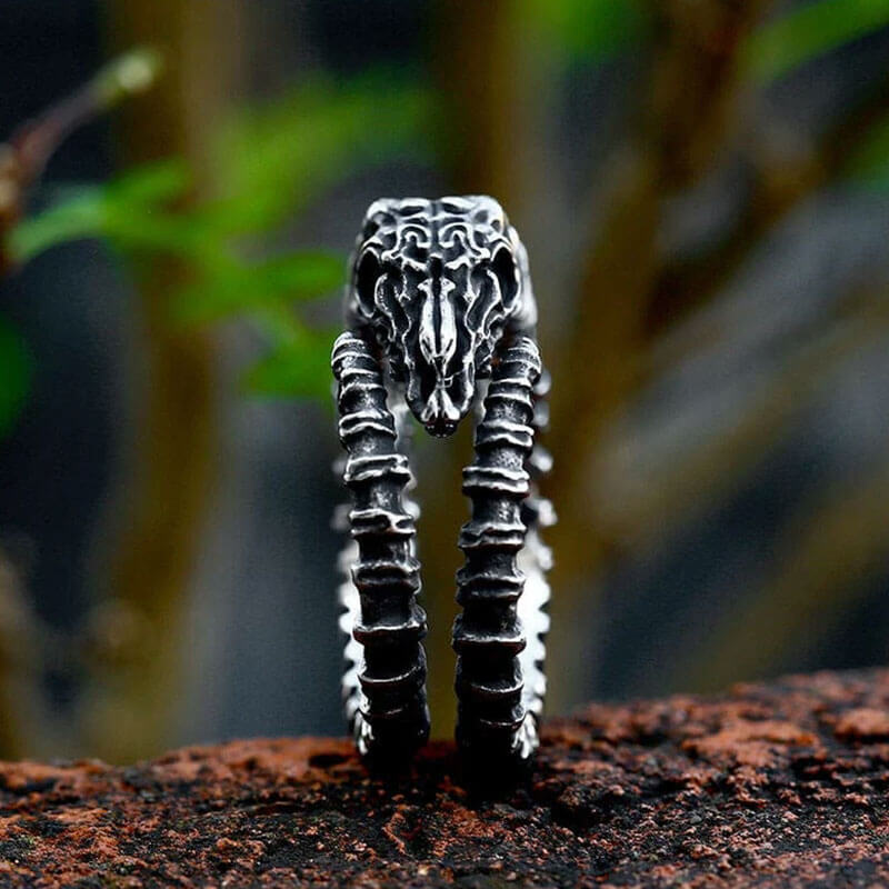 Men's Punk Sheep Skull Ring