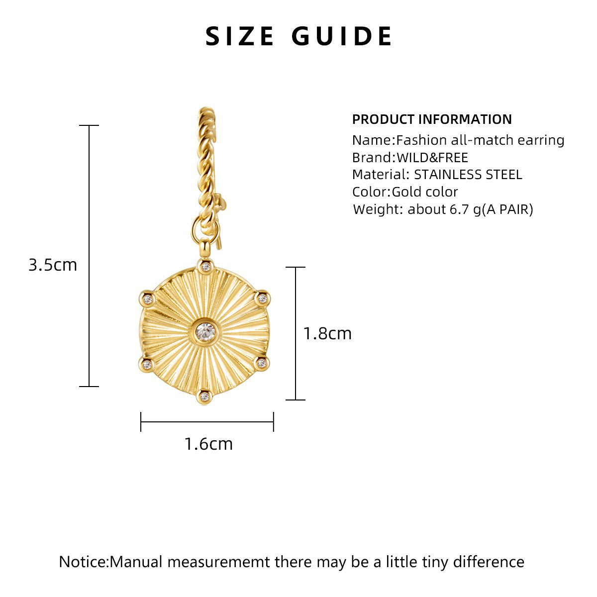 Golden Radial Texture Dangle Hexagonal Pendant Earrings Necklace Bracelet