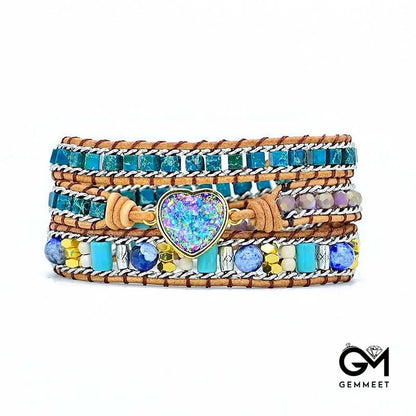 Emperor Stone Heart Wrap Bracelet