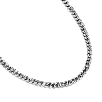 Sterling Silver High Street Hip Hop Cuban Chains-5MM