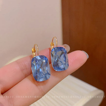 Zircon Square Ear Buckle Geometric Earrings