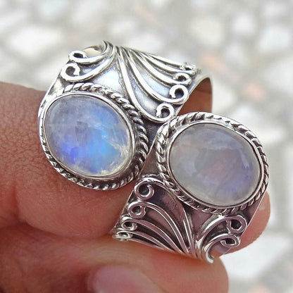 Creative Moonstone Adjustable Ring