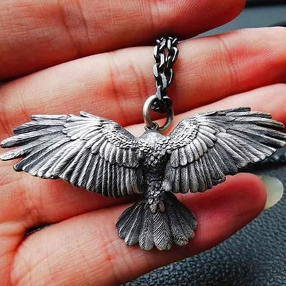 Men's Hip Hop Crow Winged Eagle Necklace