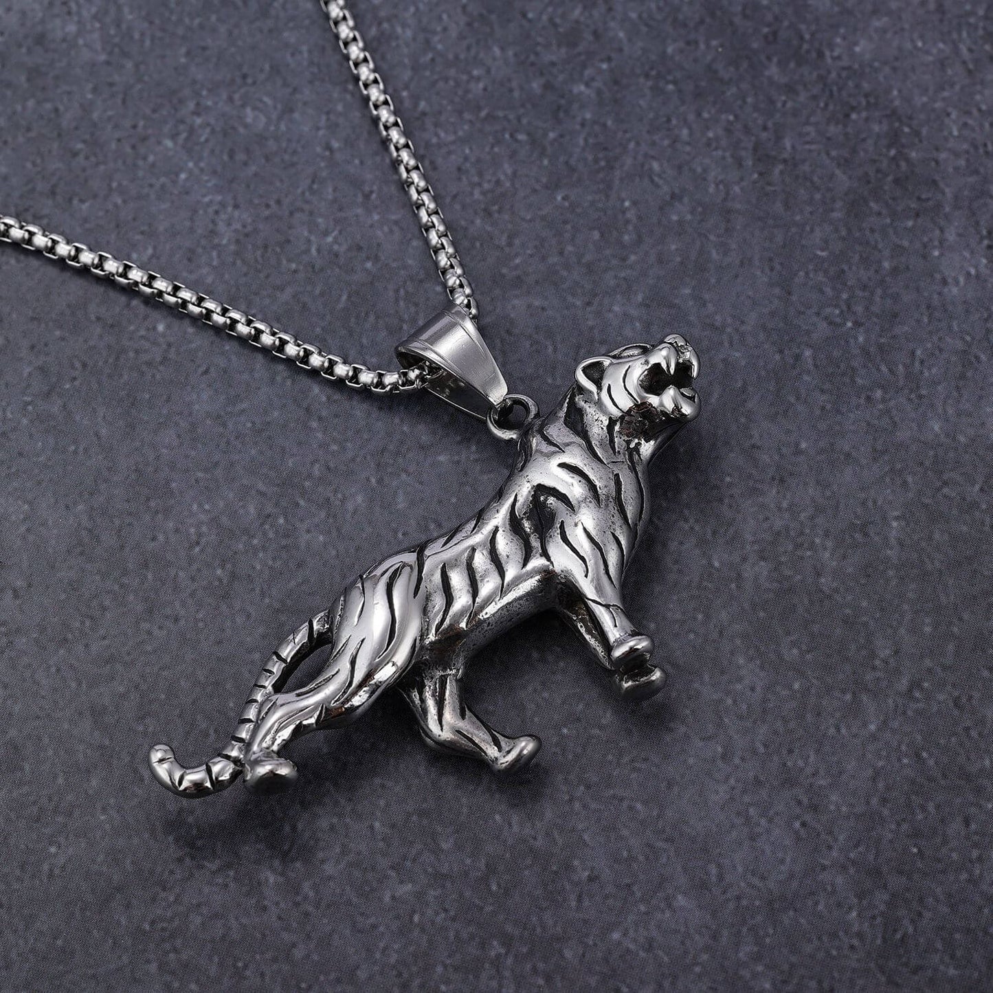 Stainless Steel Leopard Pendant