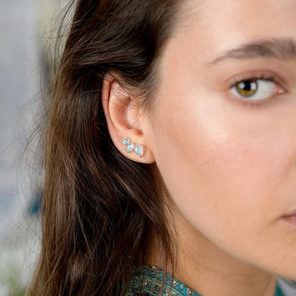 Presale: Teardrop Moonstone Ear Climber Earrings