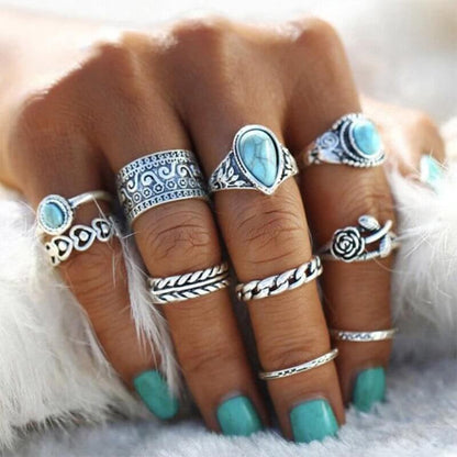 Turquoise Ring Set