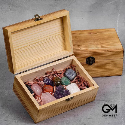 11 Types Of Stone Wooden Boxes Crystal Set