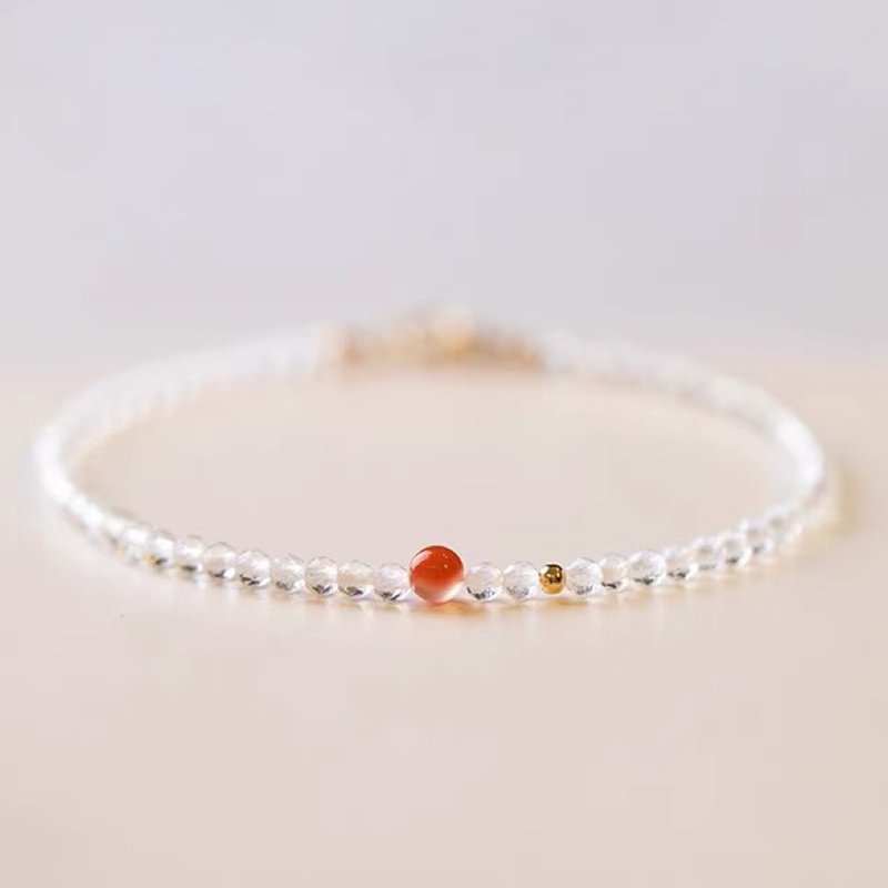 Gathering Fortune - Clear Crystal Gemstone Bracelet