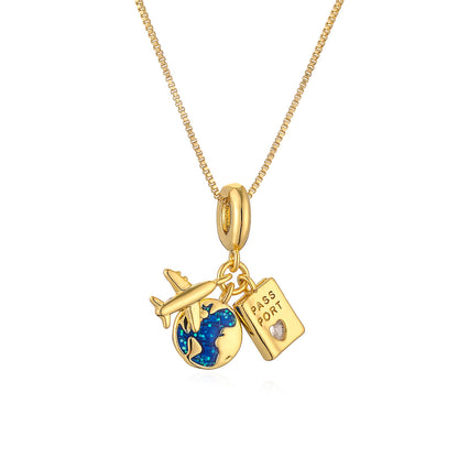 Cute Travel Symbol Pendant Necklace