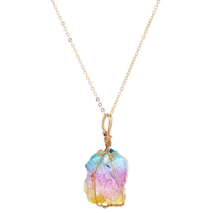 Natural Crystal Stone Gemstone Pendant