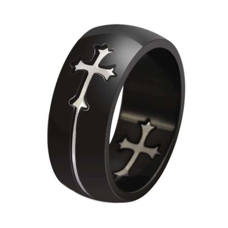 Men's Dainty Detachable Cross Ring