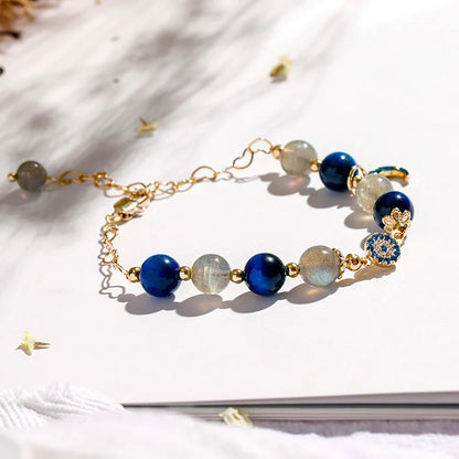 Moonstone Sapphire Evil Eye Bracelet