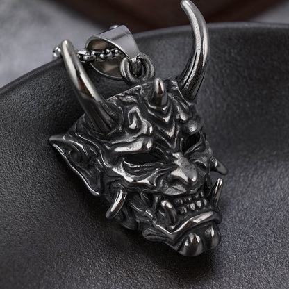 Ghost Head Fangs Mask Stainless Steel Pendant